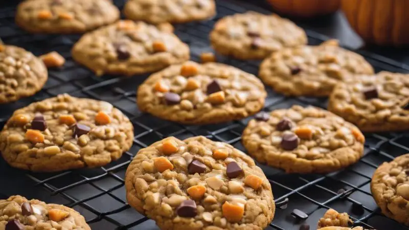 Crisp Autumn Pumpkin Oat Butterscotch Cookies