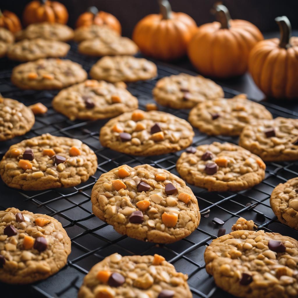 Crisp Autumn Pumpkin Oat Butterscotch Cookies