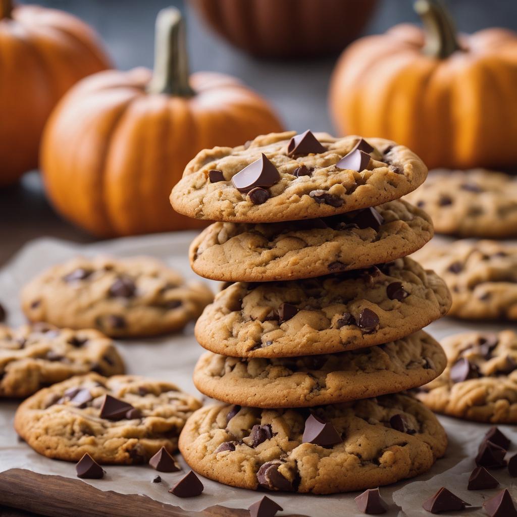 Toasty Pumpkin & Chocolate Chip Cookies with Sea Salt