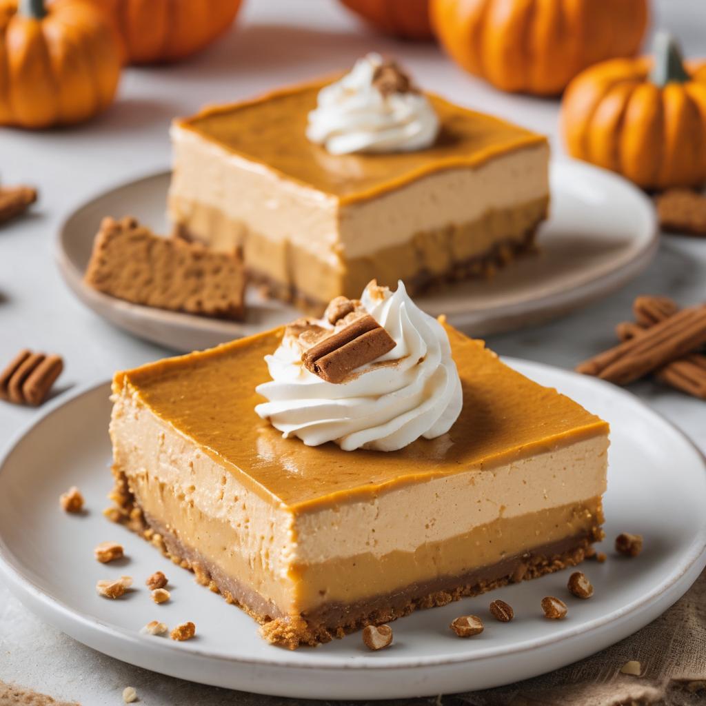 Spiced Biscoff Pumpkin Cheesecake Squares