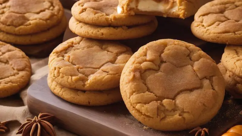 Pumpkin Spiced Cheesecake Stuffed Cookies