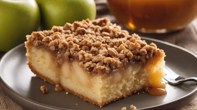 Cinnamon-Infused Apple Cider Cake with Oat Streusel and Sweet Cider Drizzle