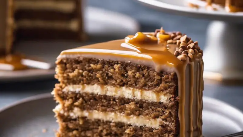 Warm Spiced Chai Cake with Rich Espresso Caramel Frosting