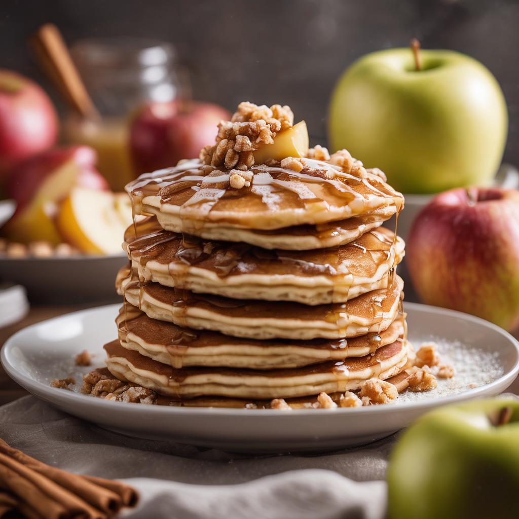 Apple Cinnamon Fritter Pancakes with Sweet Drizzles