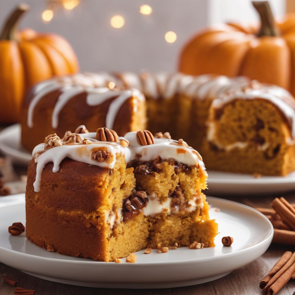 Pumpkin Cinnamon Roll Snack Cake