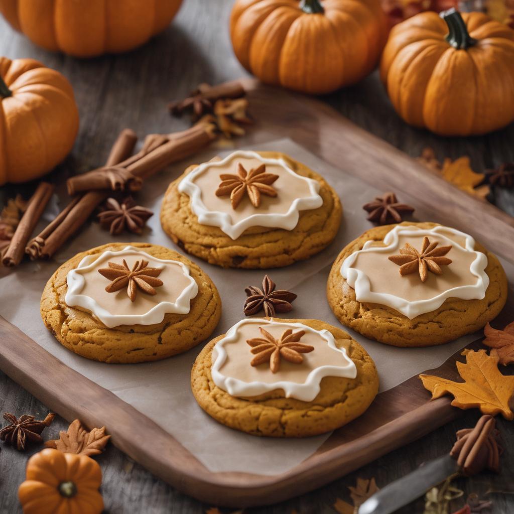 Chewy Frosted Pumpkin Cookies