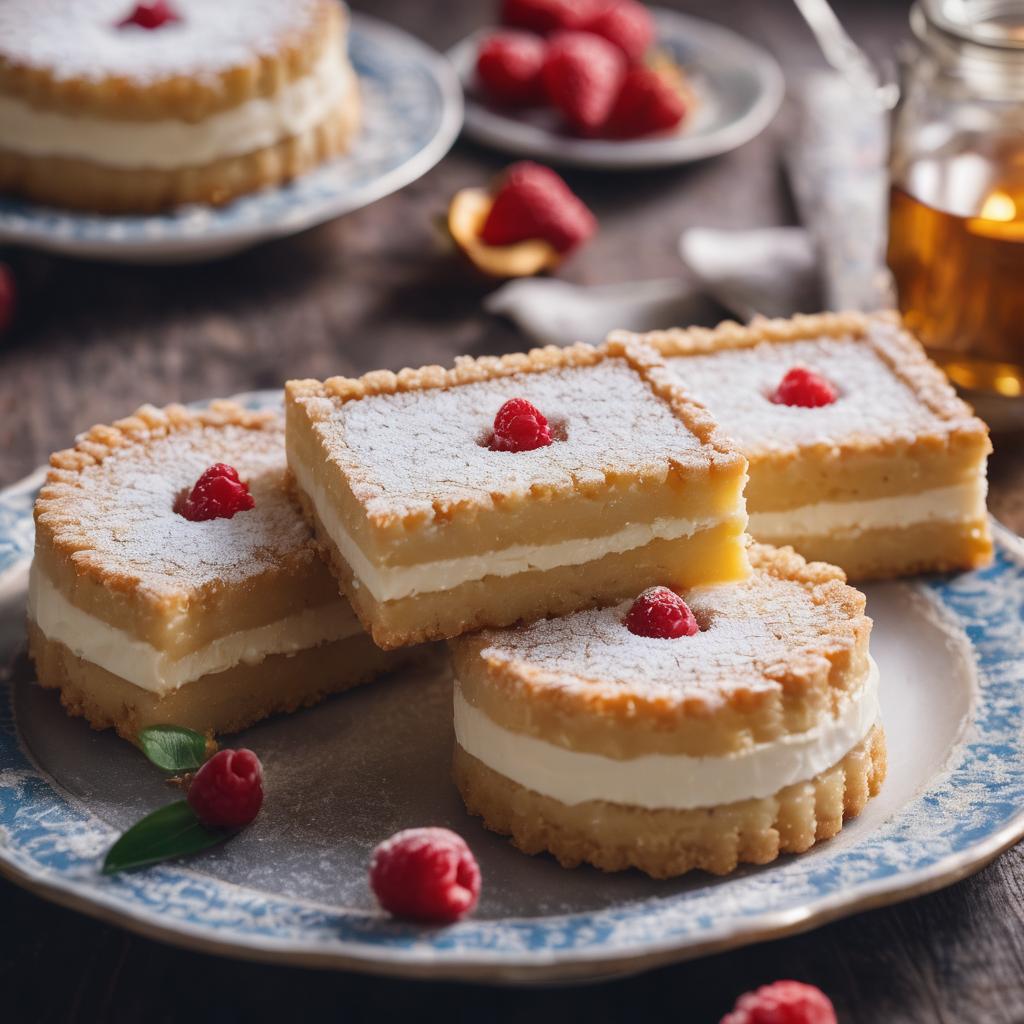 Homemade Almond Linzer Sponge Bars