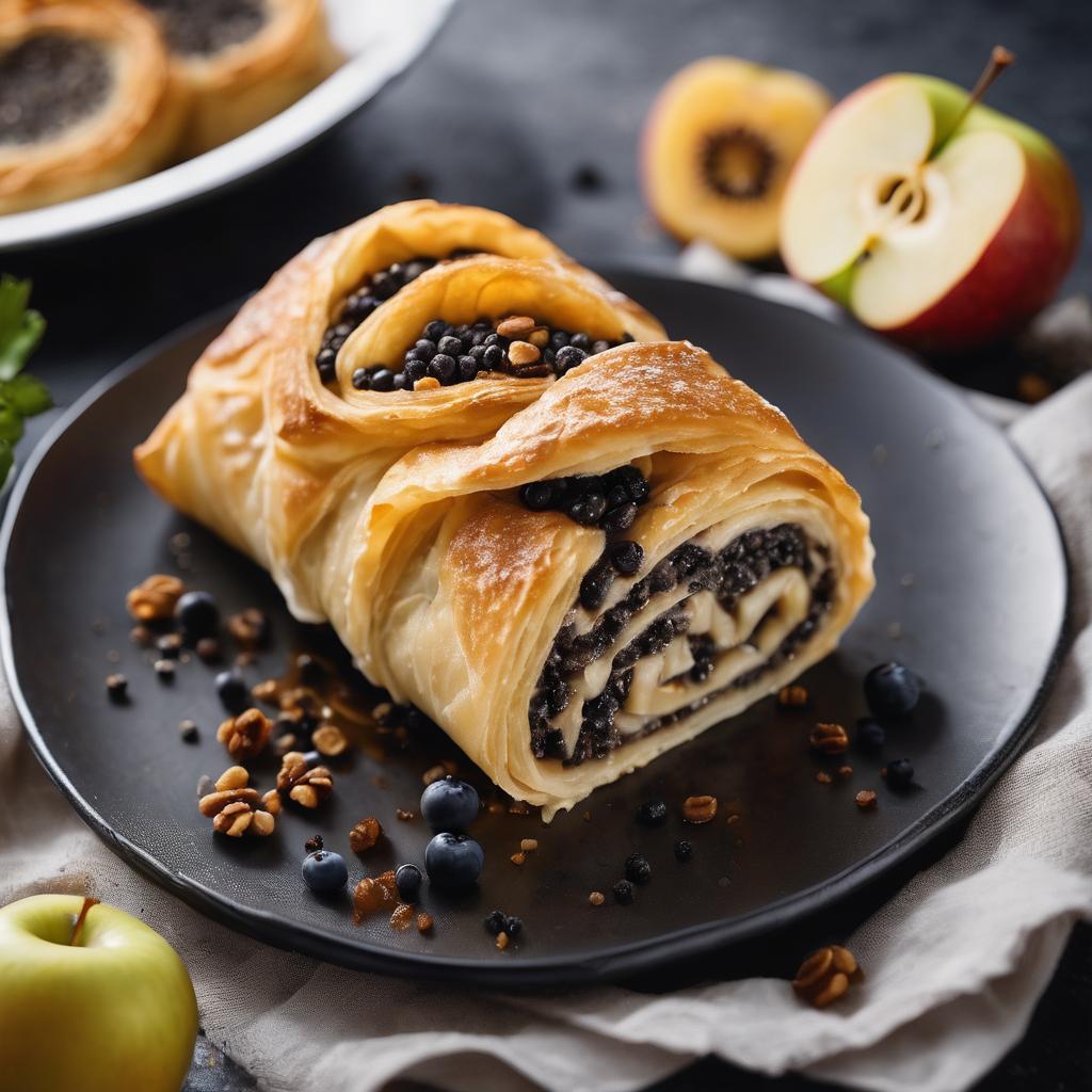 Crunchy Poppy Seed and Apple Strudel Twists