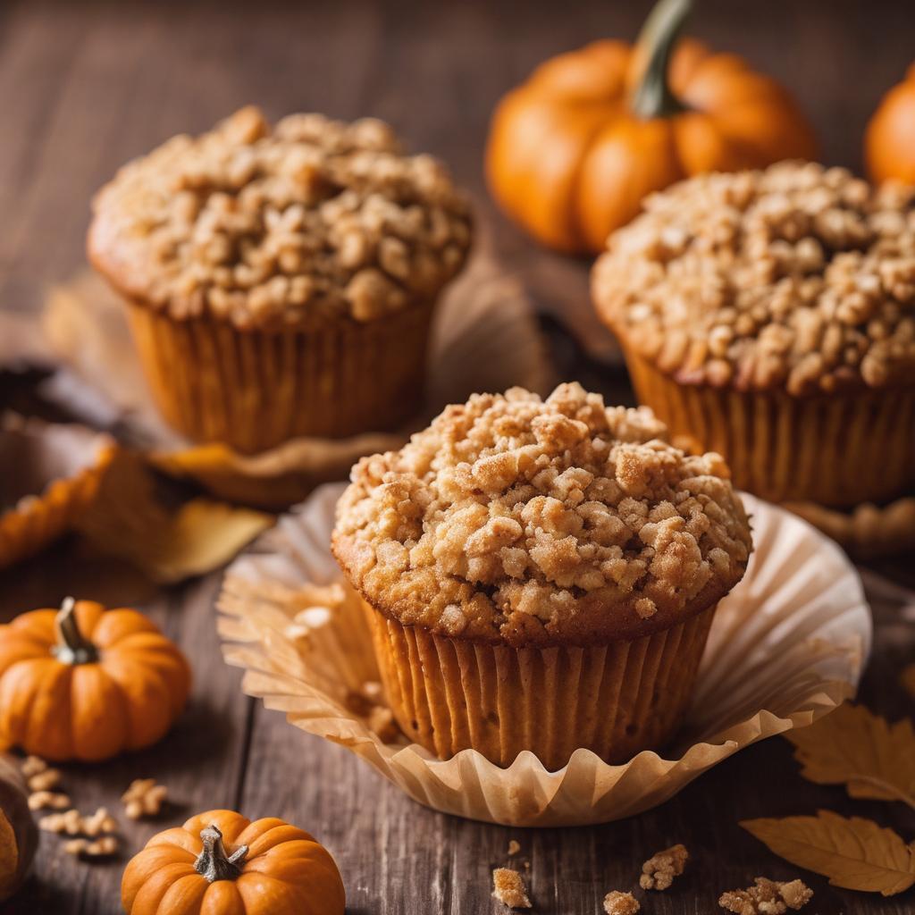 Autumnal Pumpkin Streusel Muffins with Brown Butter Crumble