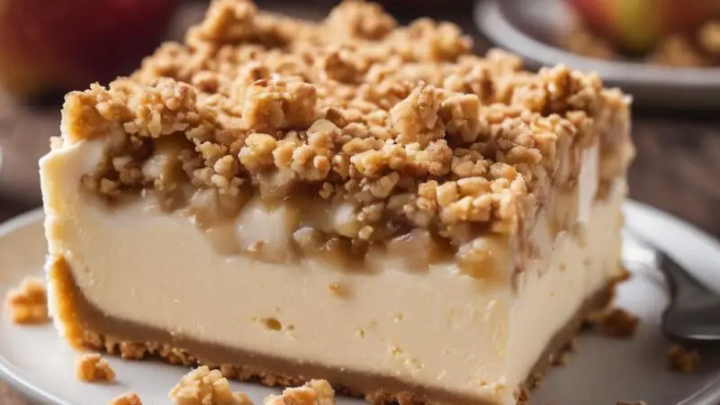 Apple Crumble Cheesecake Squares