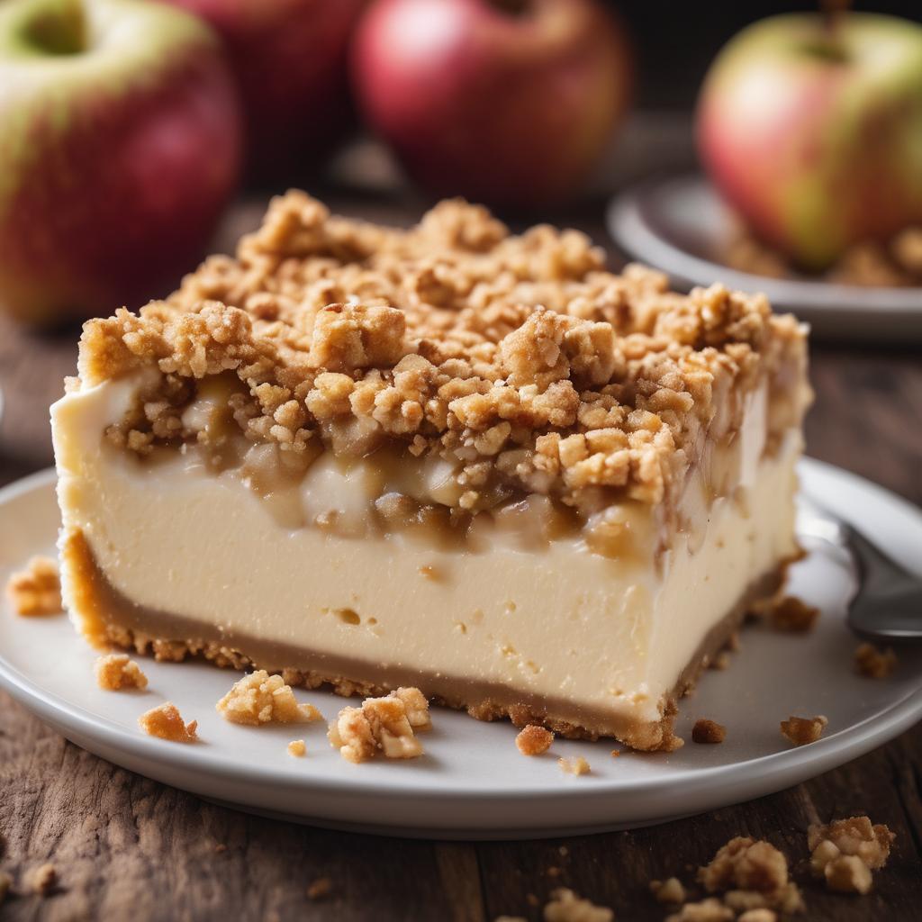 Apple Crumble Cheesecake Squares