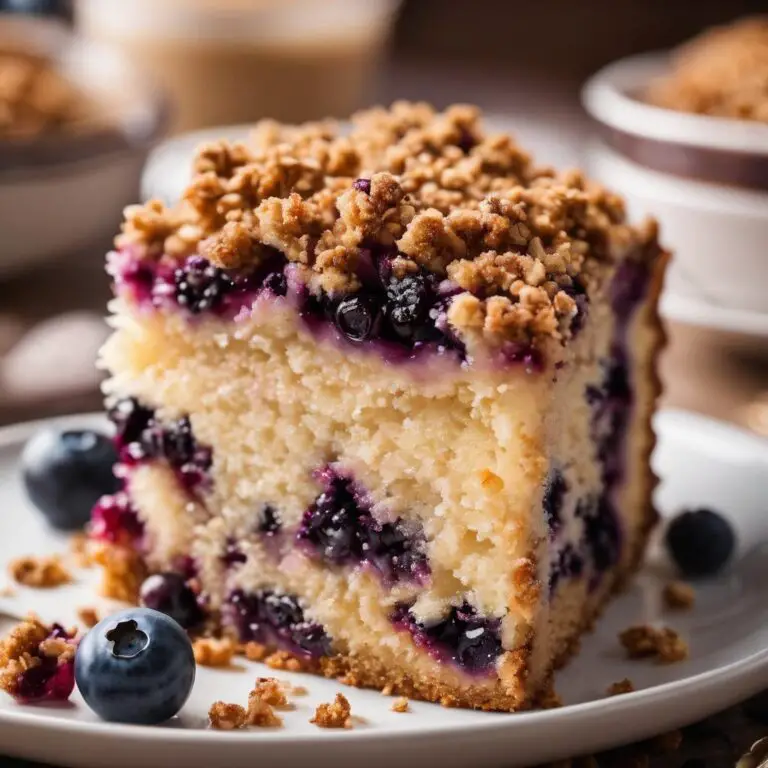 Brown Butter Blueberry Coffee Cake with Streusel Topping