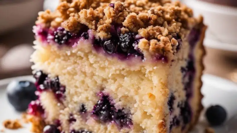 Brown Butter Blueberry Coffee Cake with Streusel Topping