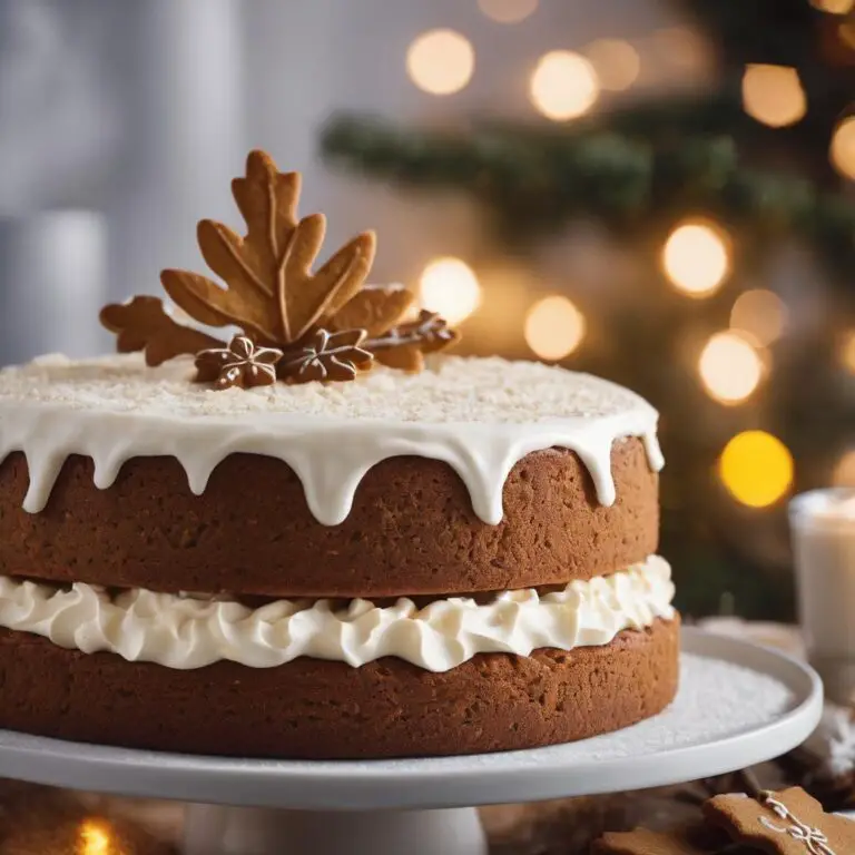 Gluten-Free Gingerbread Cake with Eggnog Cream Cheese Frosting