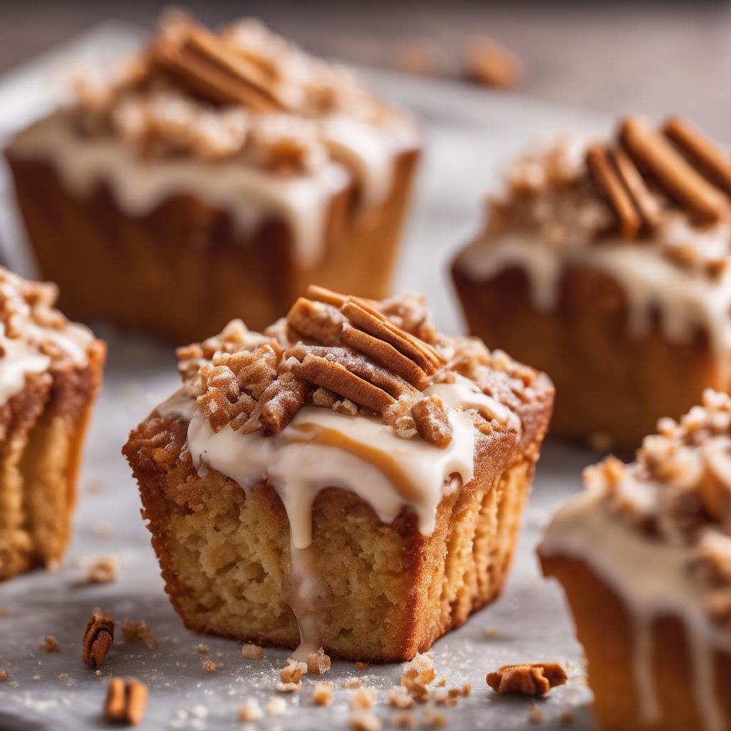 Mini Apple Cinnamon Loaf Cakes with Brown Sugar Swirl and Cinnamon Cream Cheese Frosting