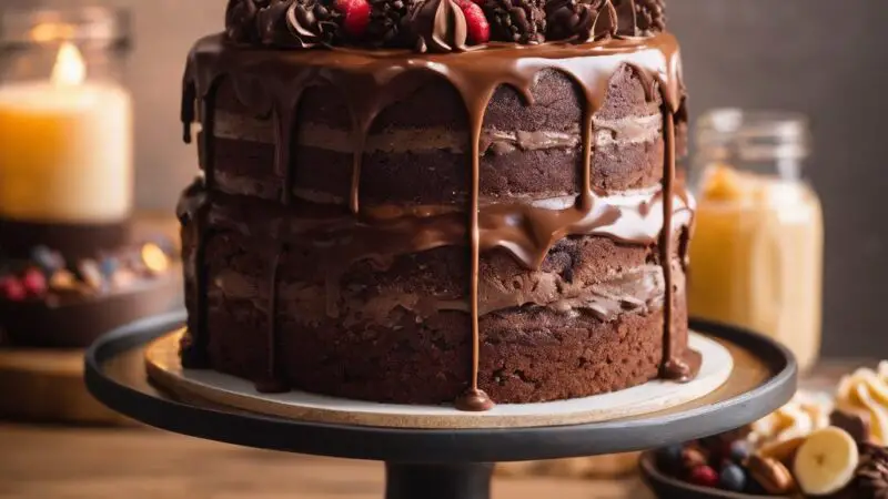 Gluten-Free Chocolate Cake with Nutella Buttercream