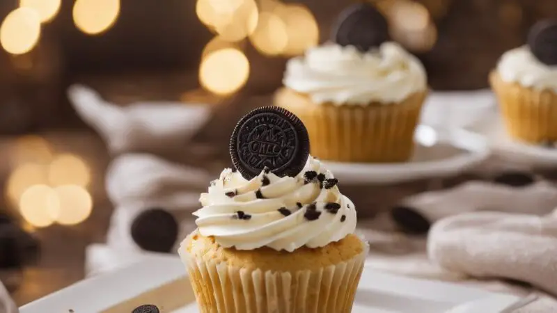 Gluten-Free Vanilla Cupcakes with Oreo Buttercream