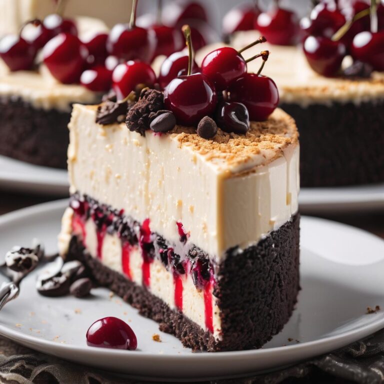 Classic Cheesecake with Cherry Topping and Gluten-Free Oreo Crust