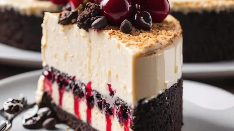 Classic Cheesecake with Cherry Topping and Gluten-Free Oreo Crust