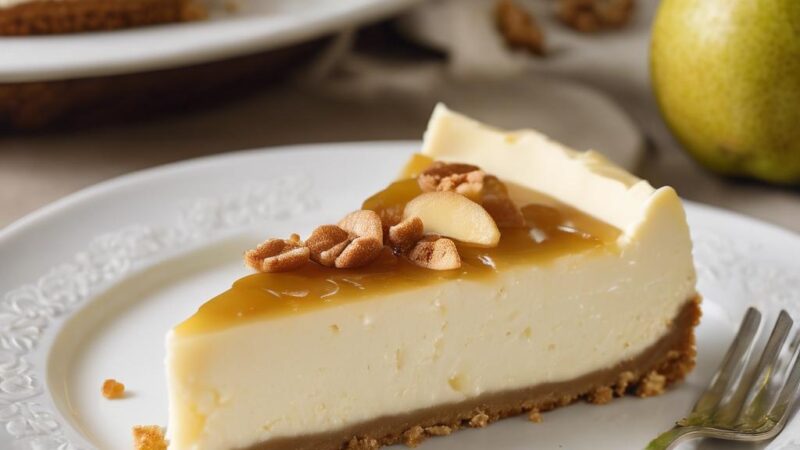 Elegant Pear Cheesecake Delight