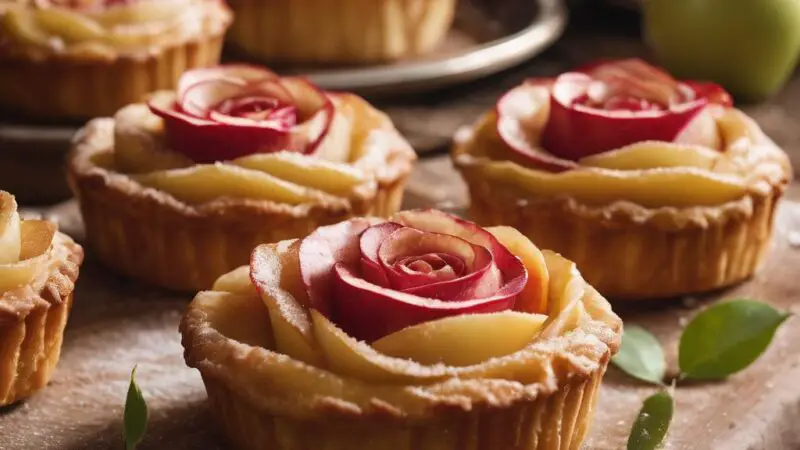 Apple Pudding Rose Pastries