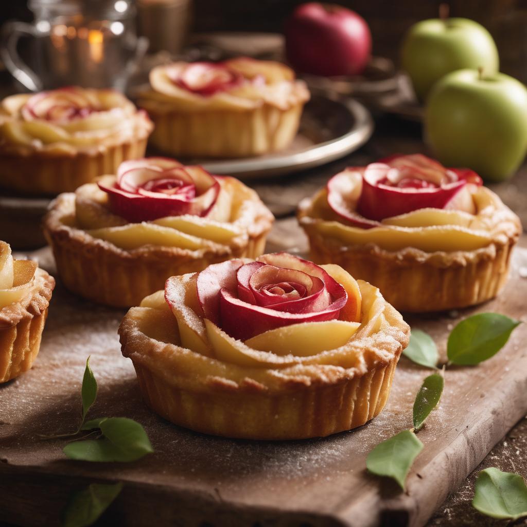 Apple Pudding Rose Pastries