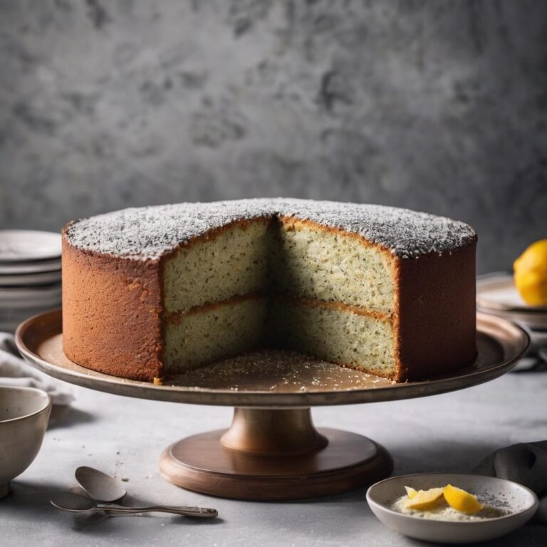 Lemon Poppy Seed Delight Cake