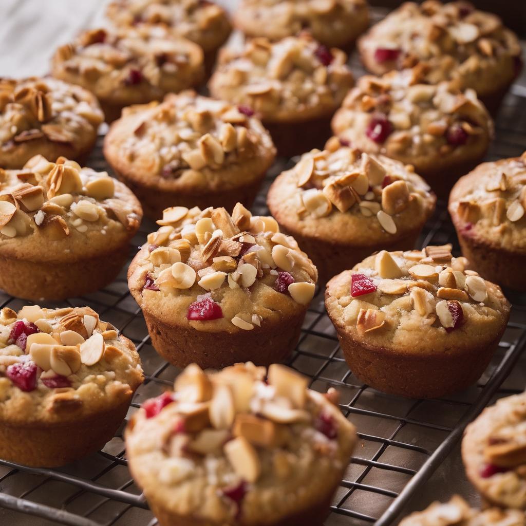 Springtime Rhubarb Muffins with Nutty Topping