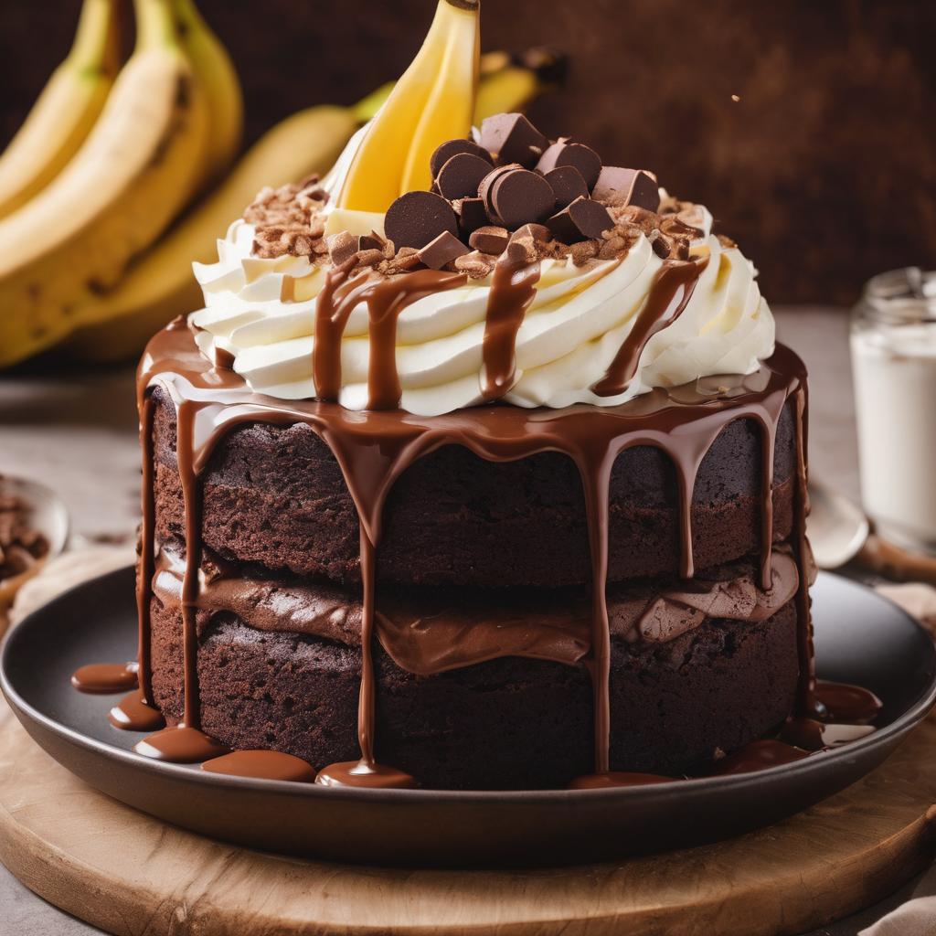 Decadent Chocolate Banana Layer Cake