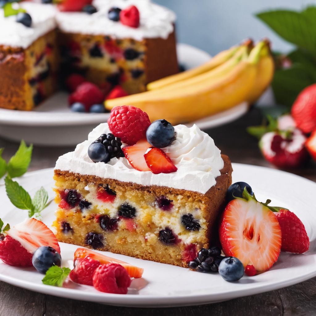 Summer Fruit Sponge Cake