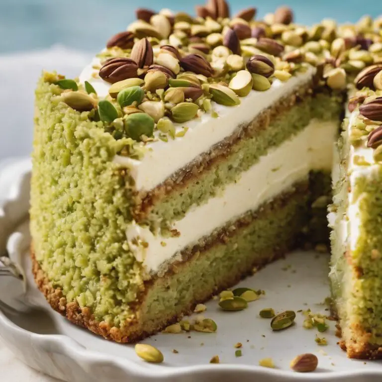 Crumbly Pistachio Delight Cake – From 📌Pin To Plate🍰