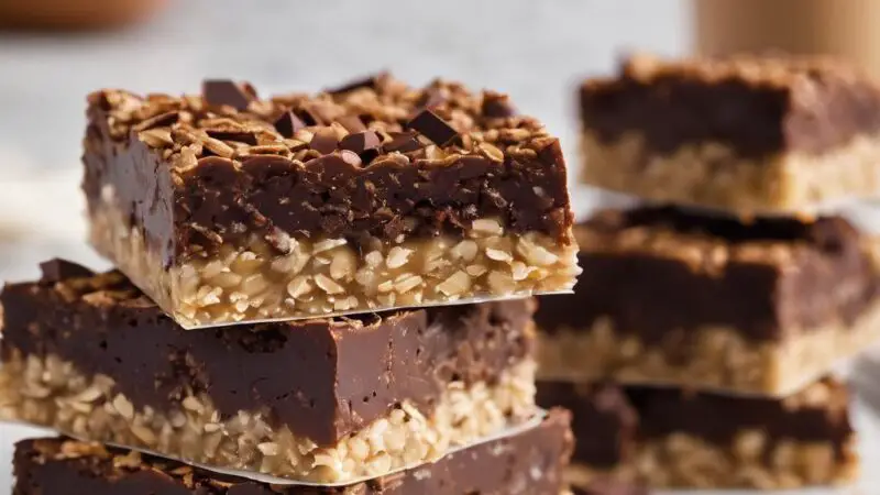 Gluten-Free Oatmeal Chocolate Layer Bars