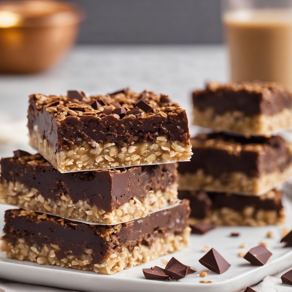 Gluten-Free Oatmeal Chocolate Layer Bars