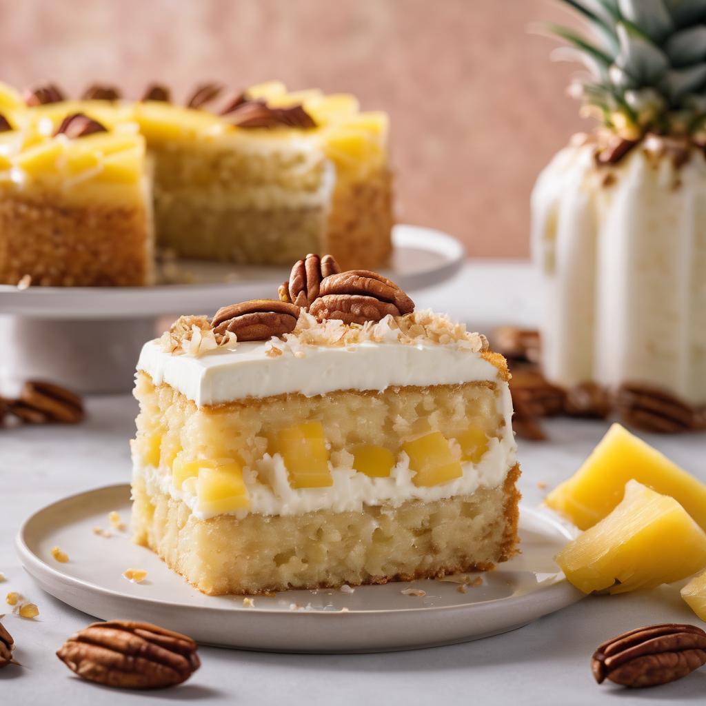 Tropical Coconut-Pineapple Cake with Cream Cheese Frosting