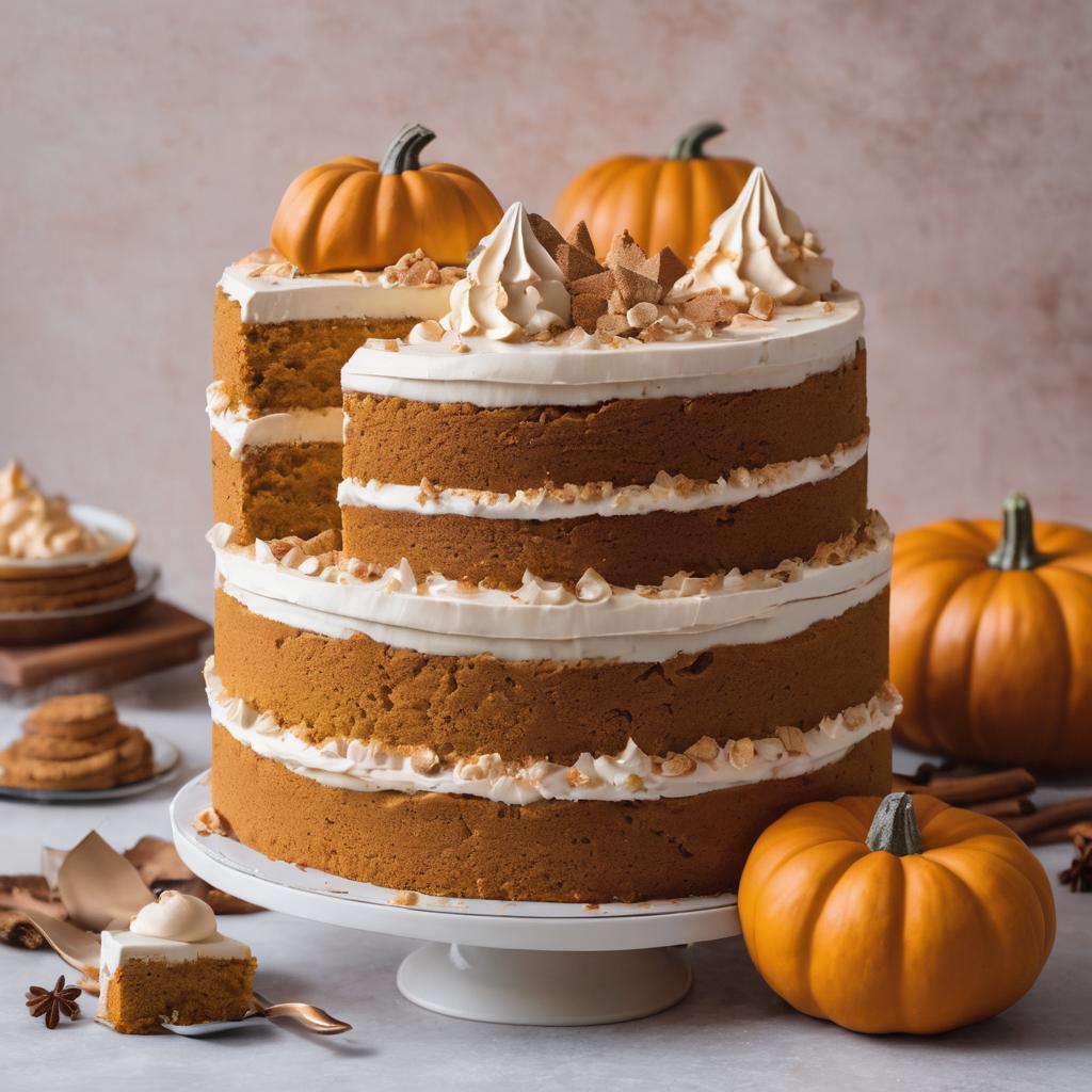 Pumpkin Spice Cake with Coffee Cream Cheese Frosting