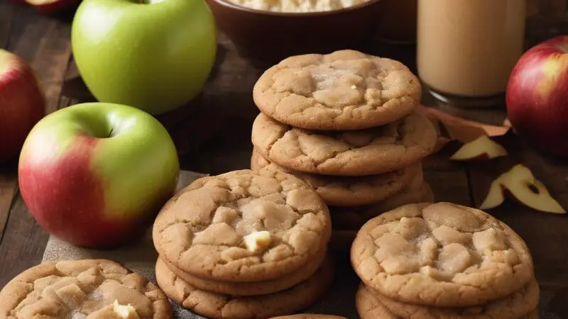 Brown Butter Snickerdoodles with Caramel Apple Topping