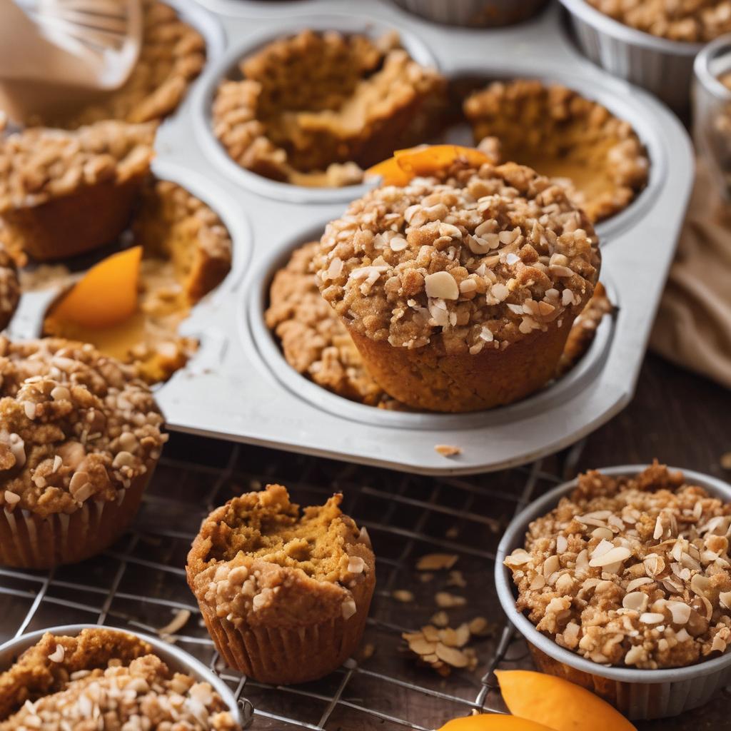 Pumpkin Crumble Muffins with Cinnamon Glaze