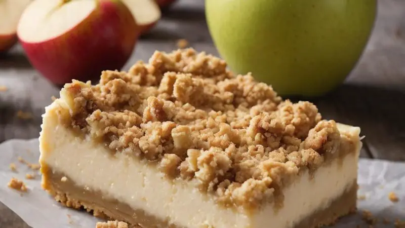 Crumbly Apple Cheesecake Squares