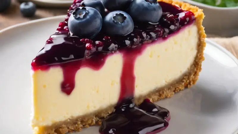 Luscious Lemon Blueberry Cheesecake