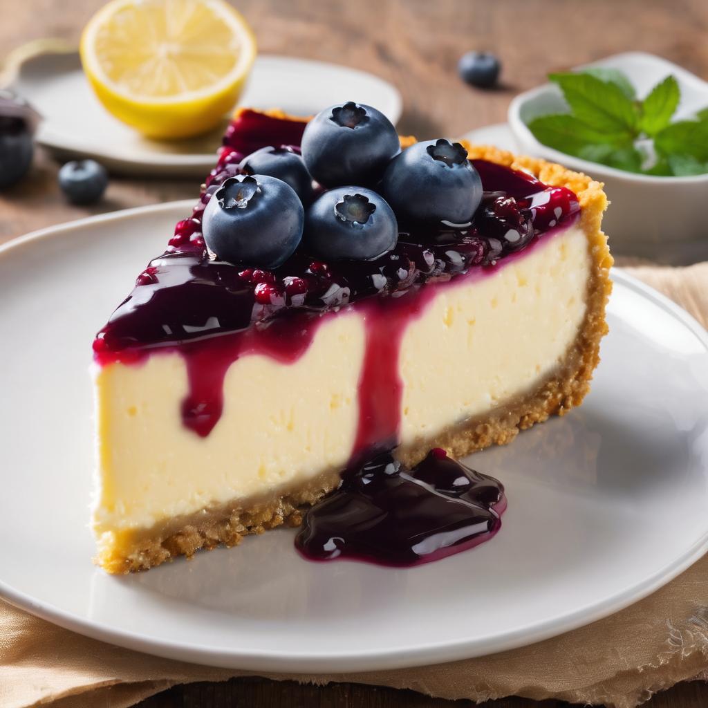 Luscious Lemon Blueberry Cheesecake