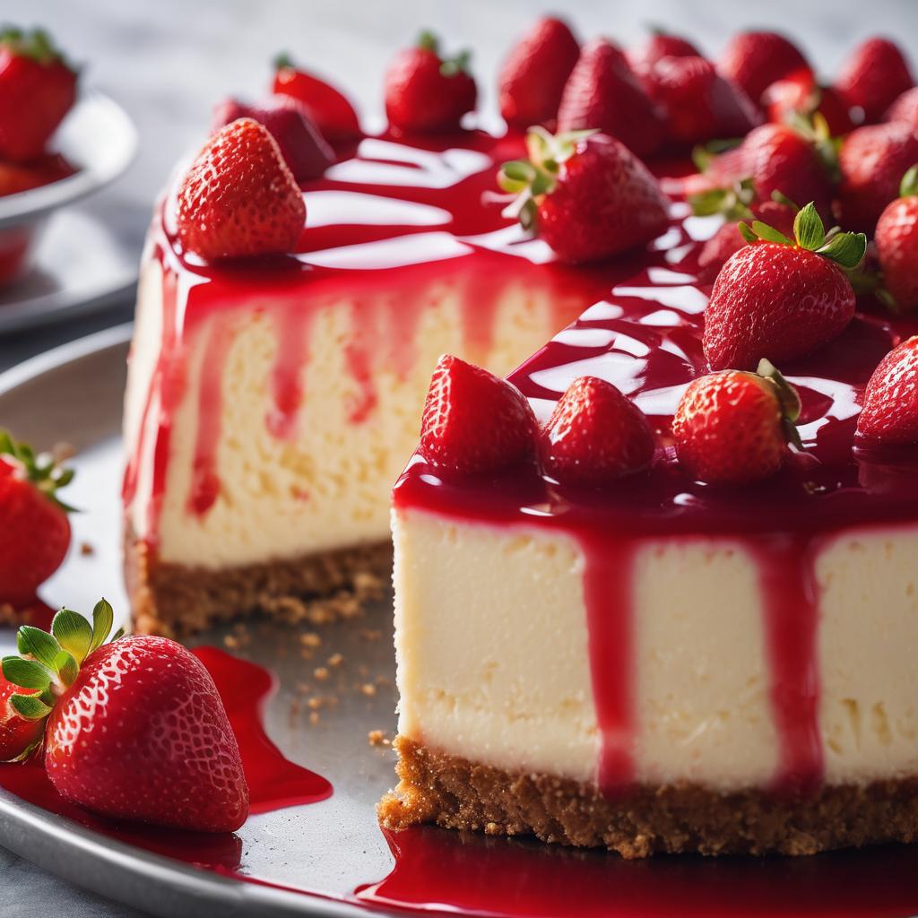 Classic Cheesecake with Strawberry Glaze