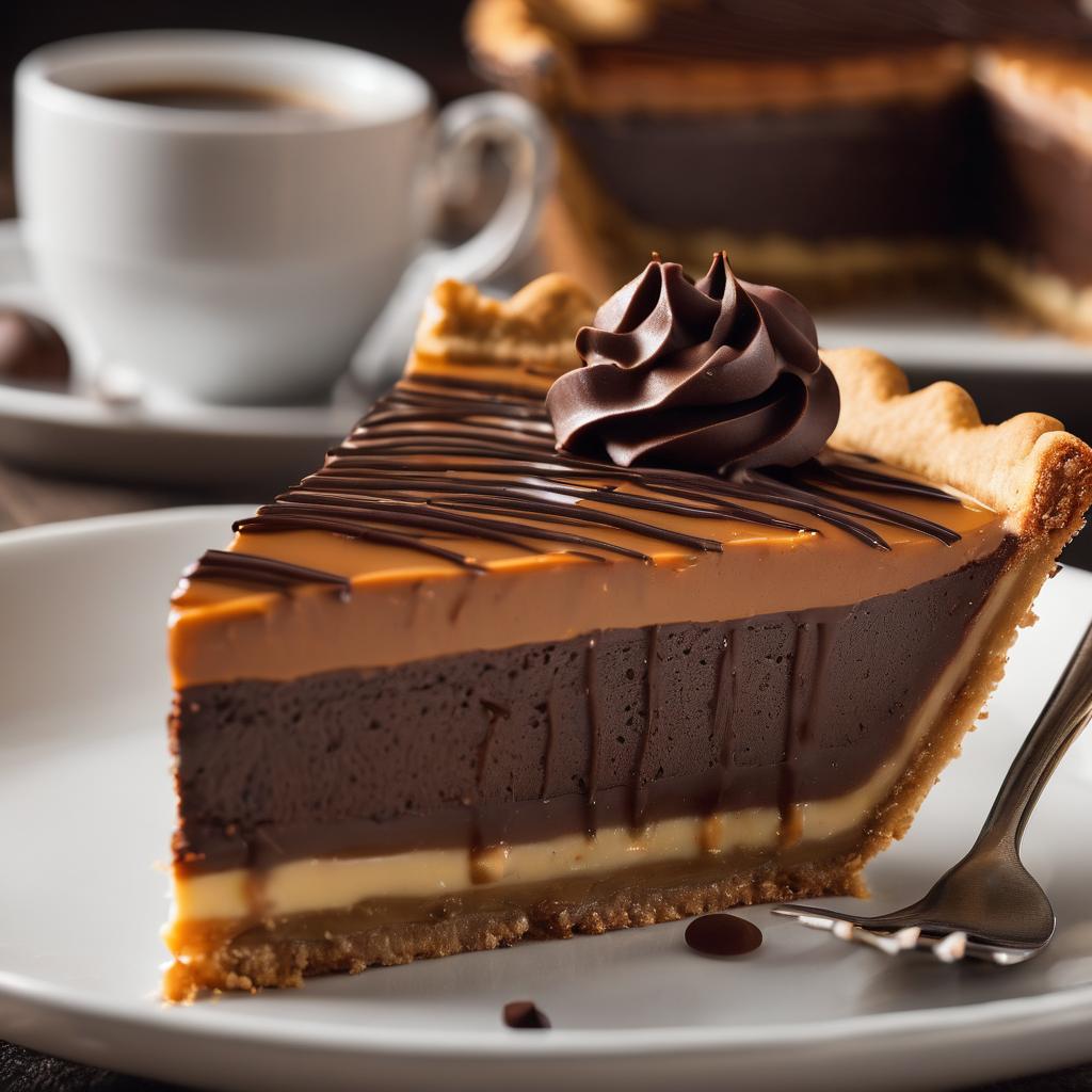 Decadent Chocolate Caramel Pie with Espresso Cream