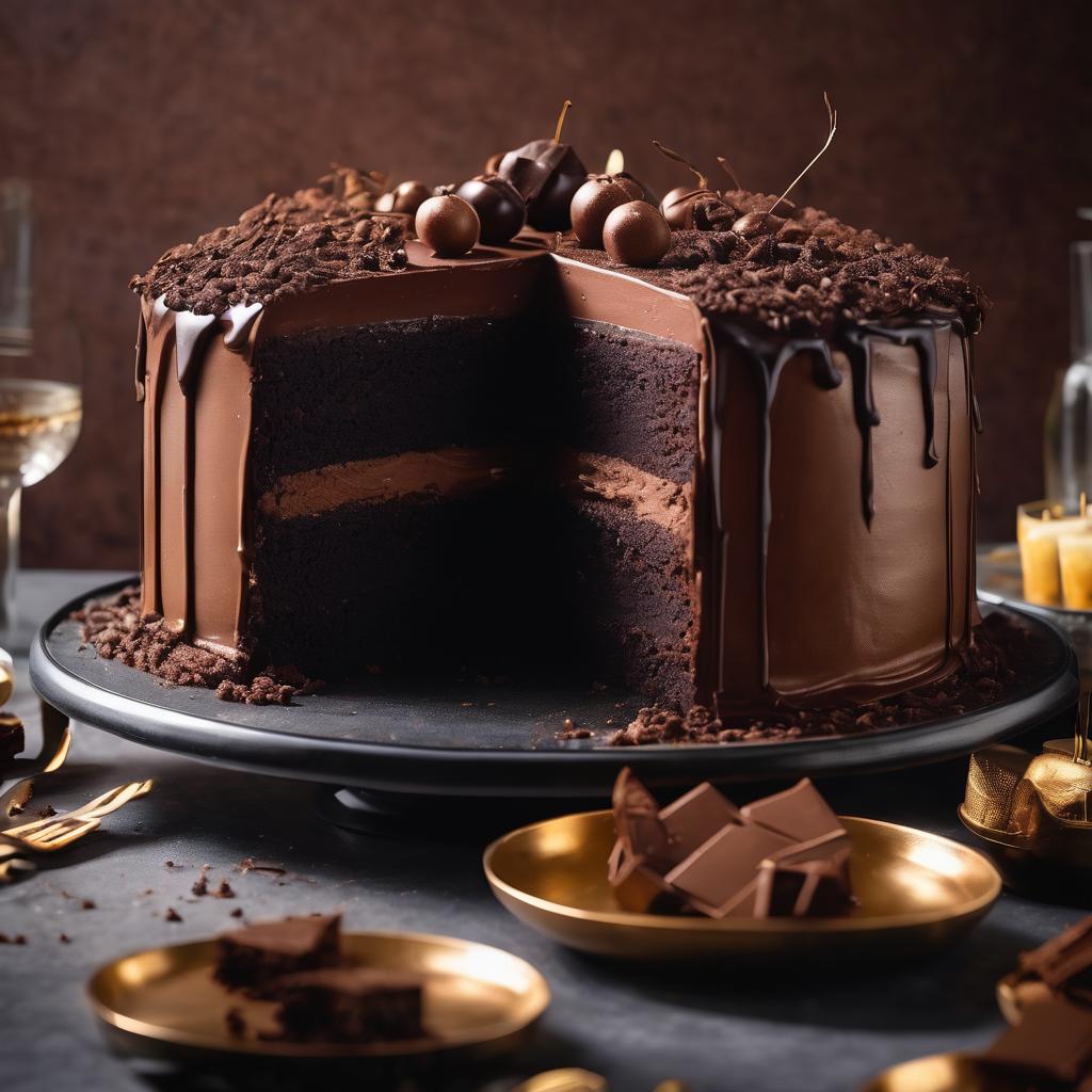 Black Magic Chocolate Cake with Silky Ganache