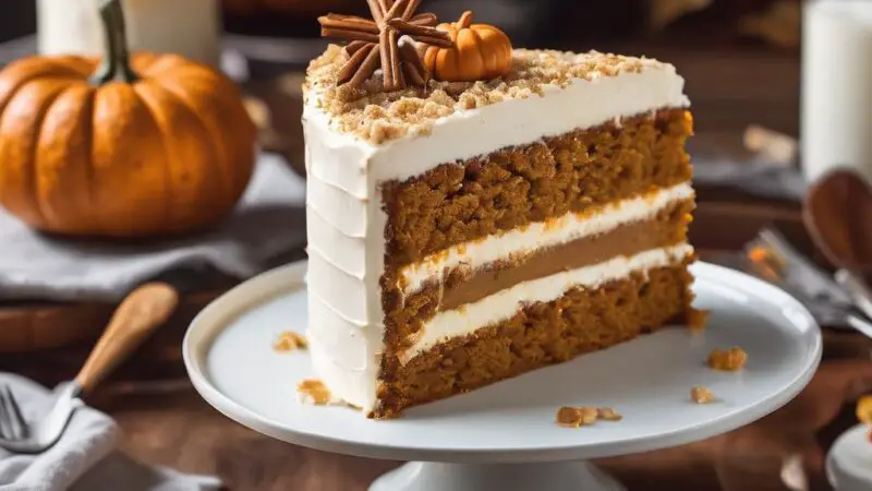 Salted Caramel Pumpkin Cake with Cream Cheese Frosting