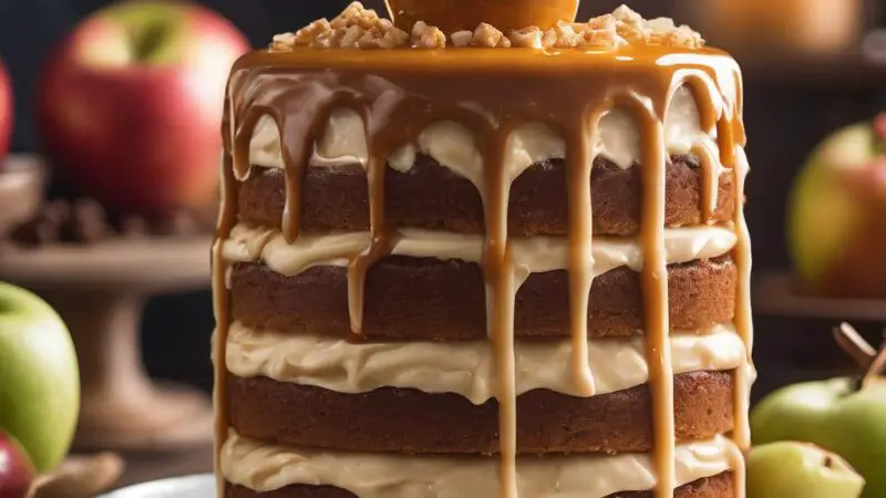 Decadent Salted Caramel Apple Bliss Cake