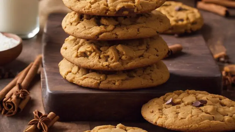 Chocolate-Centered Spiced Pumpkin Cookies