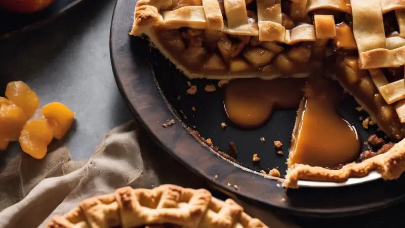 Miso Caramel Apple Pie with Streusel Topping