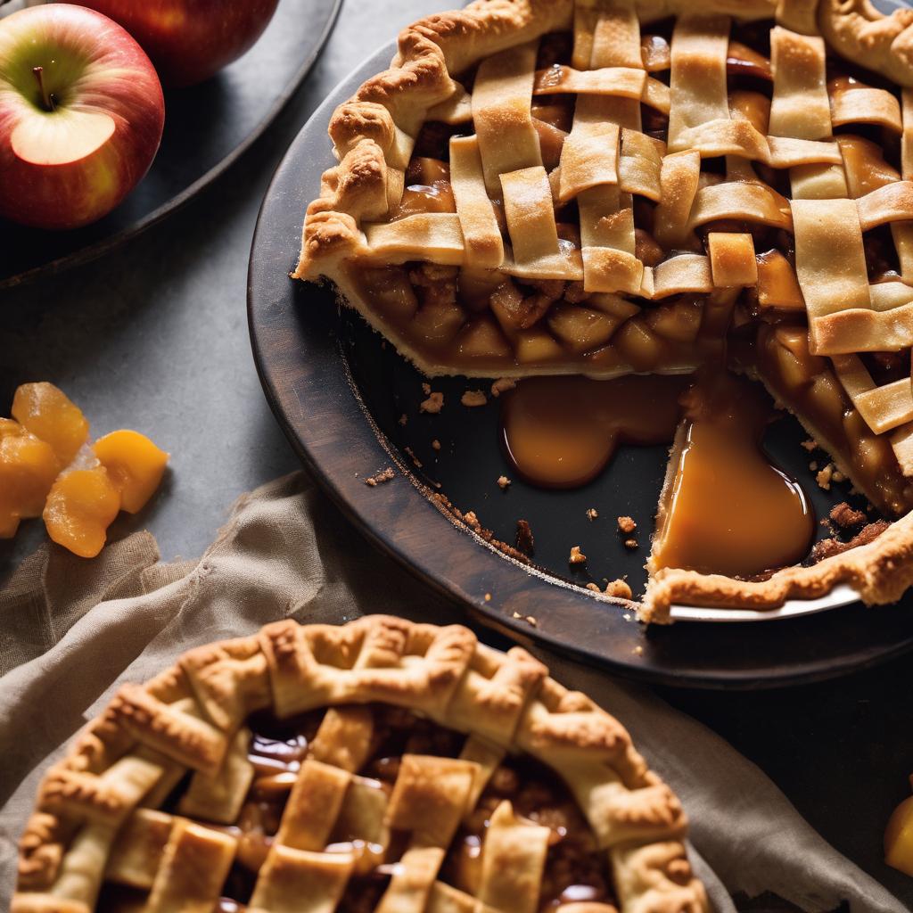 Miso Caramel Apple Pie with Streusel Topping