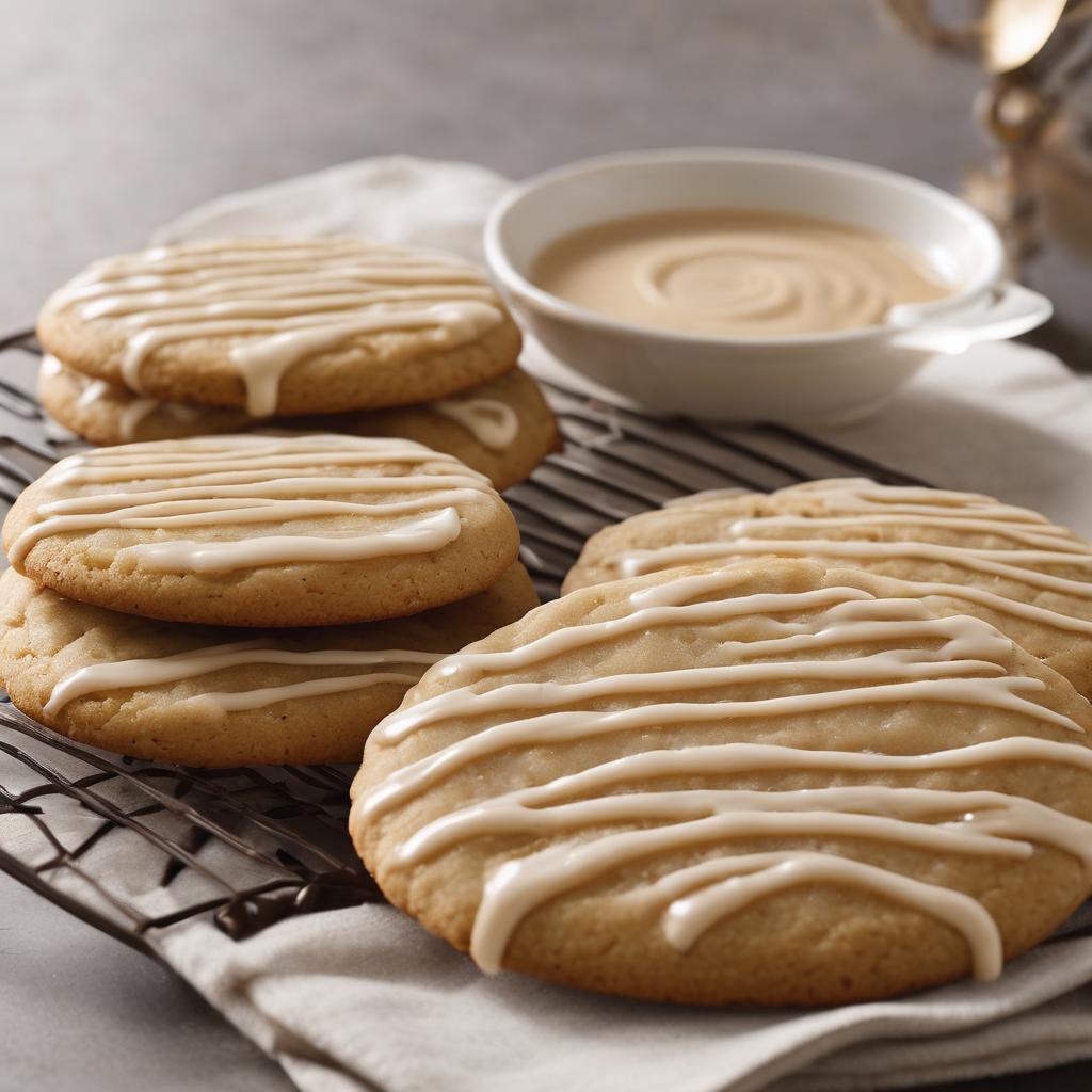 Brown Sugar Cookies with Maple Cream Cheese Glaze