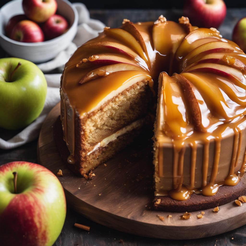Caramel-Drizzled Apple Cake